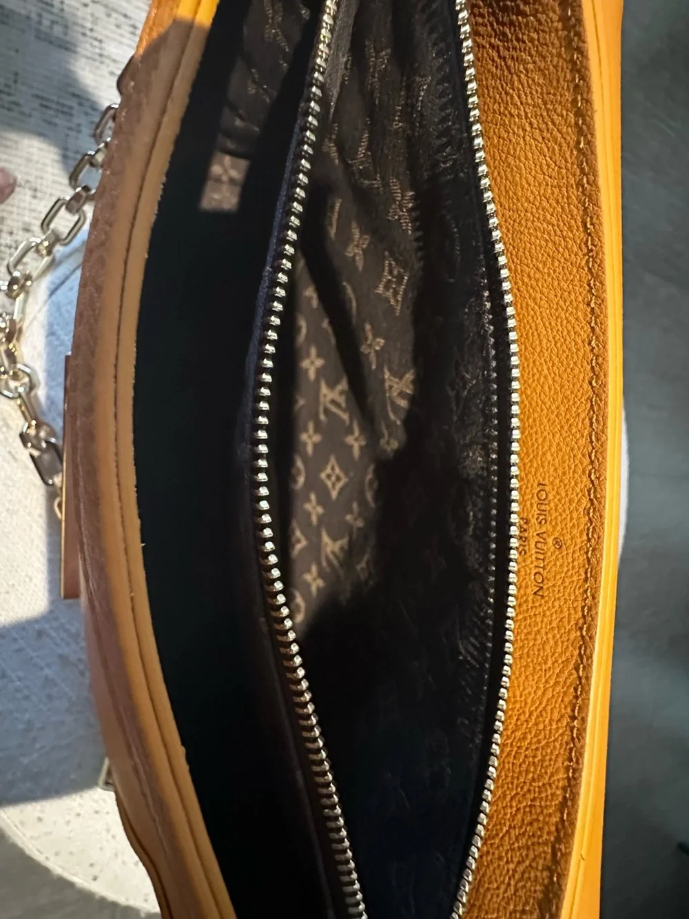 Louis Vuitton Dauphine Soft Orange Leather Bag